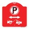 Signmission No Parking-Tow Away Zone W/ Graphic, Red & White Aluminum Sign, 18" x 18", RW-1818-23793 A-DES-RW-1818-23793 - alternate 1